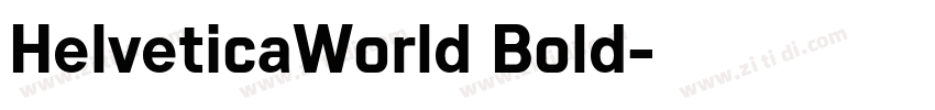 HelveticaWorld Bold字体转换